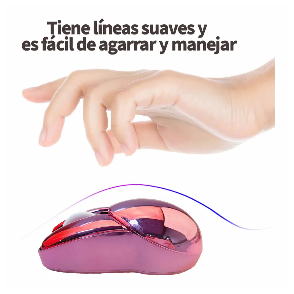 Mouse De Conejo Inalámbrico Cromado M6DM - MF | LOGON