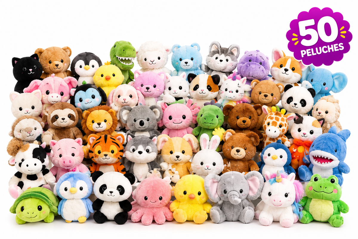 Paquete de 50 peluches para máquina de garra